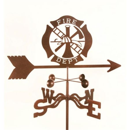 Ez Vane EZ Vane EZ1706-PT Fire Department Weathervane with Post Mount EZ1706-PT